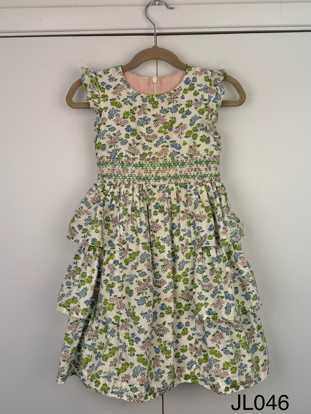 Mini Boden Girls Floral Tiered Ruffle Dress 2-3Y 98cm G2495